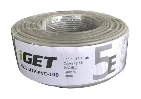 Kabel instalacyjny iGet CAT5e UTP PVC w rolce 100m