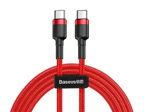 Baseus CATKLF-G09 Cafule czerwony / kabel USB-C / 60W / 1m