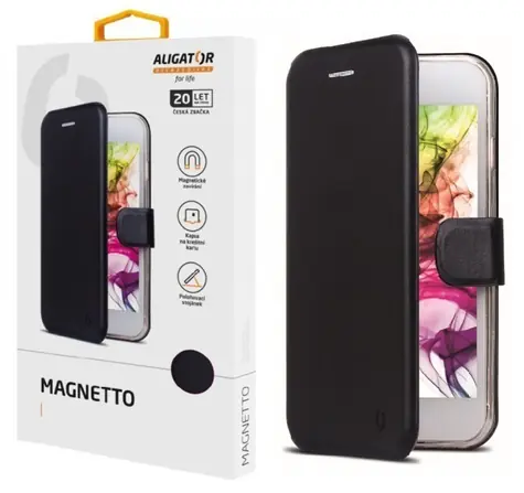 Etui Aligator Magnetto do Vivo Y52 (5G) czarne