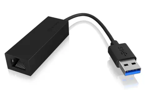Icy box IB-AC501a Adapter USB 3.0 - Ethernet czarny