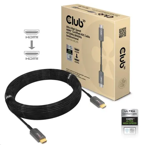 Kabel Club3D CAC-1377 Ultra High Speed HDMI M/M czarny 15 m / 8K 60 Hz / 4K 120 Hz 