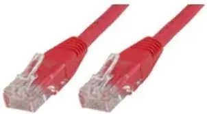 MicroConnect CAT5e U/UTP 0,5m czerwony / PVC / AWG 24