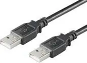 Kabel MicroConnect USB2.0 A (M) - USB2.0 A (M) 0,1 m czarny