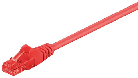 MicroConnect CAT6 U/UTP 0,25m czerwony / PVC