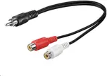 Adapter audio MicroConnect RCA RCA(M) - 2x RCA(F)
