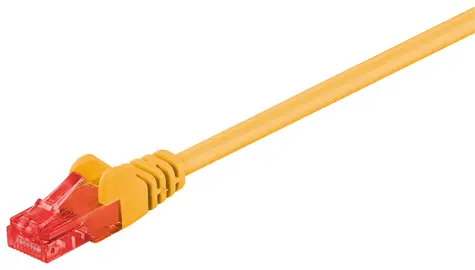 MicroConnect CAT6 U/UTP 0,25m żółty / PVC