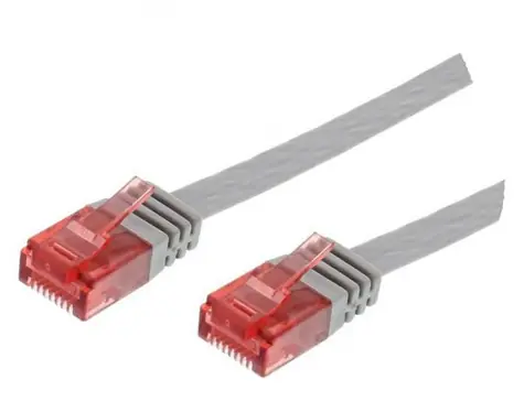 MicroConnect CAT6 U/UTP FLAT 0,25m czarny / PVC