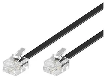 Kabel MicroConnect Modular RJ11 6P/4C 2m czarny 