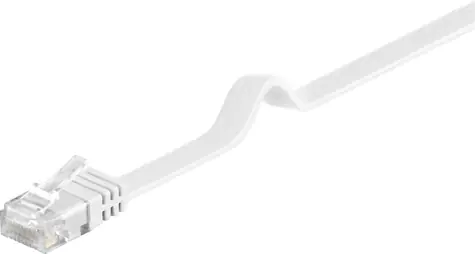 MicroConnect CAT6 U/UTP FLAT 1m biały / PVC