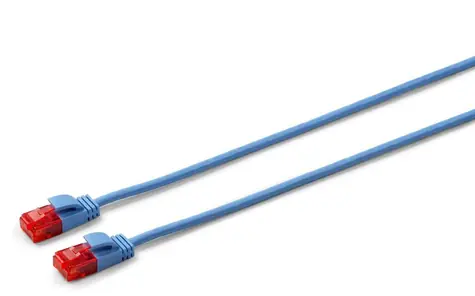 MicroConnect CAT6a U/UTP SLIM 1m niebieski / LSZH