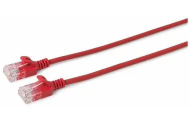 MicroConnect CAT6a U/UTP SLIM 3M czerwony / LSZH