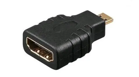 Adapter MicroConnect microHDMI (M) - HDMI (F) czarny / Plug & Play
