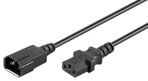 Przewód przedłużający MicroConnect C14 - C13 2m czarny