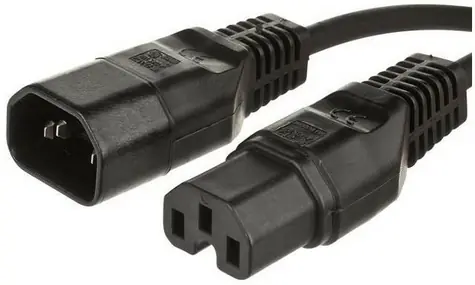 Przewód przedłużający MicroConnect C14 - C15 1m czarny