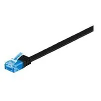 MicroConnect CAT6a U/UTP FLAT 3M czarny / PVC