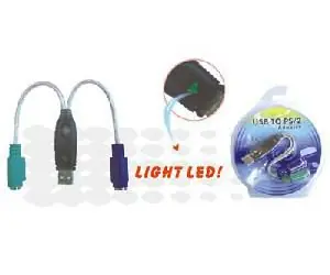 Adapter MicroConnect USB2.0 A (M) - 2x PS2 (F) czarny