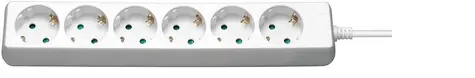 Przedłużacz MicroConnect 6 gniazd 1,5m biały