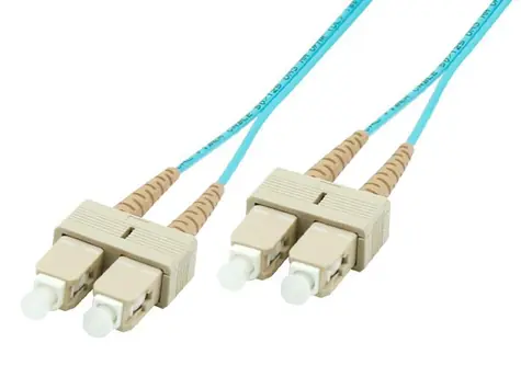Cable światłowodowy MicroConnect SC/SC wielomodowy dupleks OM3 2m niebieski