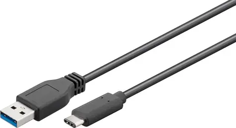 Kabel MicroConnect USB C (M) - USB 3.0 A (M) 3M czarny / 5000Mbit/s
