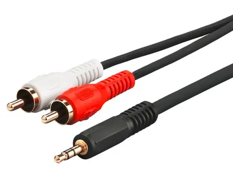 Adapter audio MicroConnect jack 3,5 mm (M) - 2x RCA (M) 10 m czarny