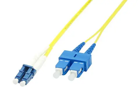 Cable światłowodowy MicroConnect LC/SC jednomodowy dupleksowy OS2 1,5 m żółty
