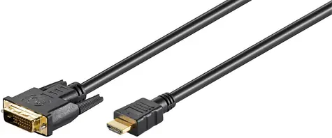 Kabel MicroConnect Dual-link HDMI (M) - DVI-D 24+1 (M) 1,8 m czarny / FullHD (1920x1080) @ 60Hz / dwukierunkowy 