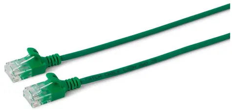 MicroConnect CAT6a U/UTP SLIM 7,5 m zielony / LSZH