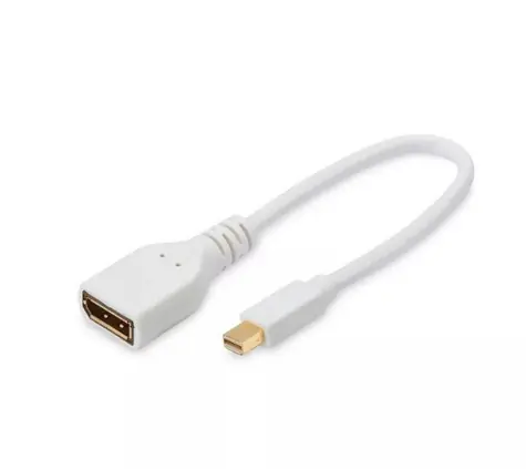 Kabel MicroConnect Mini DisplayPort 1.2 (M) - DisplayPort (F) 0,15 m biały