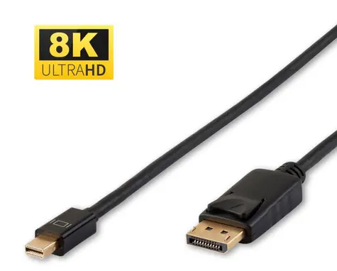 Kabel MicroConnect Mini DisplayPort 1.4 (M) - DisplayPort (M) 0,5 m czarny