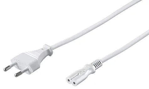 Przewód zasilający MicroConnect EU C - C7 10m biały