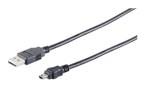 Kabel MicroConnect USB2.0 A (M) - miniUSB B (M) 1,8 m czarny / 480 Mbit/s