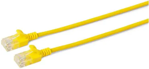 MicroConnect CAT6a U/UTP SLIM 10m żółty / LSZH