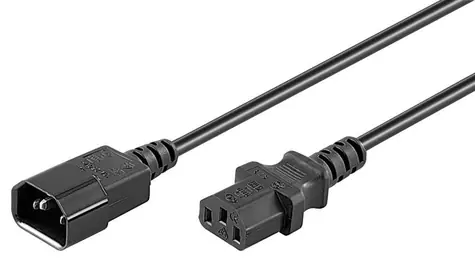 Przewód przedłużający MicroConnect C14 - C13 5m czarny
