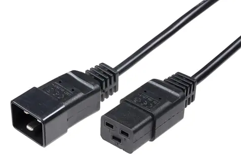 Przewód przedłużający MicroConnect C19 - C20 3M czarny