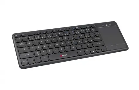 C-tech WLTK-01 czarny / Klawiatura bezprzewodowa z touchpadem / USB
