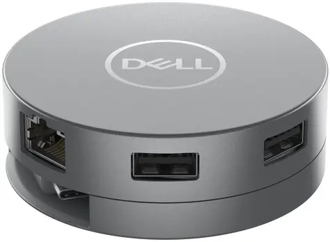 DELL DA305 szary / Replikator portów / połączenie przez USB typu C i HDMI i DisplayPort i RJ-45 i 2x USB 3.1 i USB-C