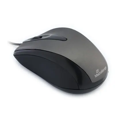 MediaRange MROS201 czarno-szara / mysz optyczna / 1000dpi / USB 