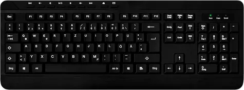 MediaRange MROS102 czarny / klawiatura biurowa / układ USB / DE / 1,5m