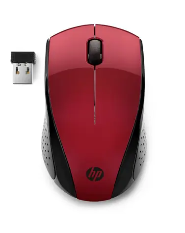 Mysz HP 220 czerwona / bezprzewodowa / optyczna / 1600 dpi / USB