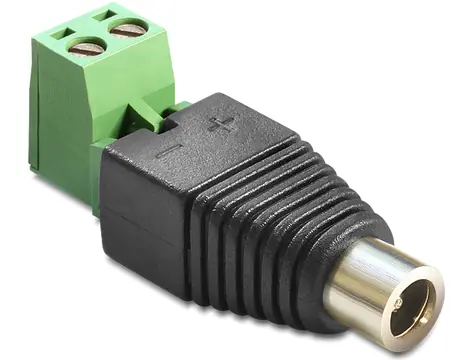 DeLock Adapter DC 5,5 x 2,5 mm (F) - listwa zaciskowa 2-pinowa, 2-częściowa