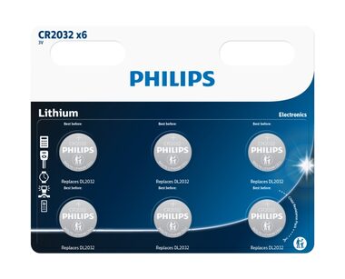 Bateria Philips CR2032 Litowa - 6 szt