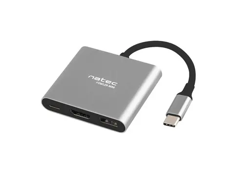 Adapter Natec Fowler mini / Multiport / 4K HDMI / 1 xUSB 3.0 / 1x USB-C 