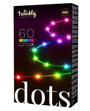 Twinkly Dots SMART LED czarny / Łańcuch świetlny / 60x LED RGB / długość 3 m / BT / Wi-Fi