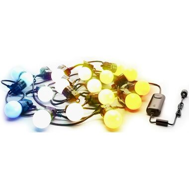 Twinkly Festoon SMART LED 10 m czarny / Łańcuch świetlny / 20x żarówek LED / długość 10 m / BT / Wi-Fi