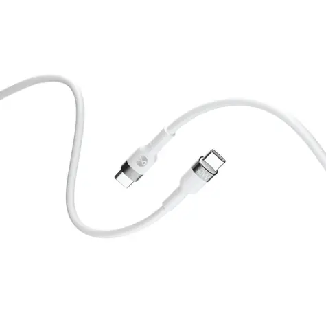 Forever Elastyczny kabel USB-C (M) - USB-C (M) 2 m biały / 60W