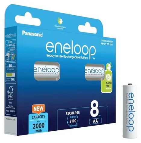 Panasonic Eneloop Akumulator AA 2000 mAh 8 szt. / Ni-MH / blister