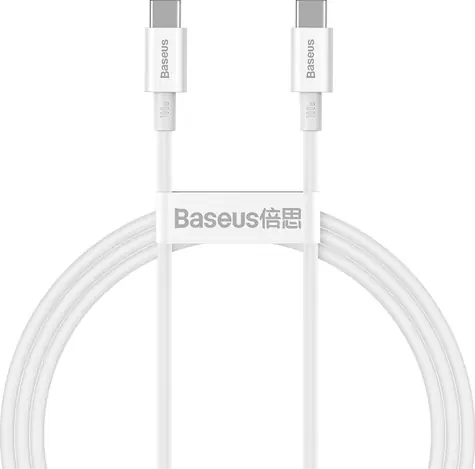 Baseus CATYS-B02 Kabel USB-C (M) - USB-C (M) 1 m biały / 100W