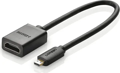 Ugreen 20134 Adapter Micro HDMI(M) - HDMI(F) 20 cm czarny