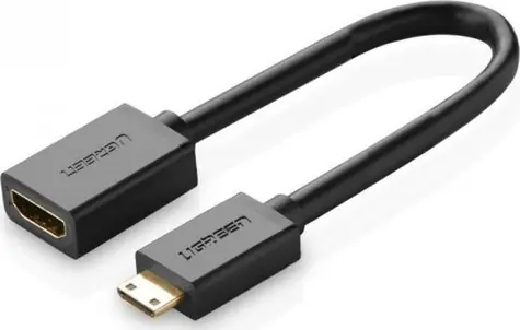 Ugreen 20137 Adapter MiniHDMI(M) - HDMI(F) 22 cm czarny