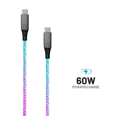 FIXED ładowanie oświetlenia USB-C(M) - kabel USB-C(M) 1,2 m / 60 W / obsługa PD